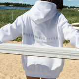 Vintage White Hoodie In "YACHT CLUB"